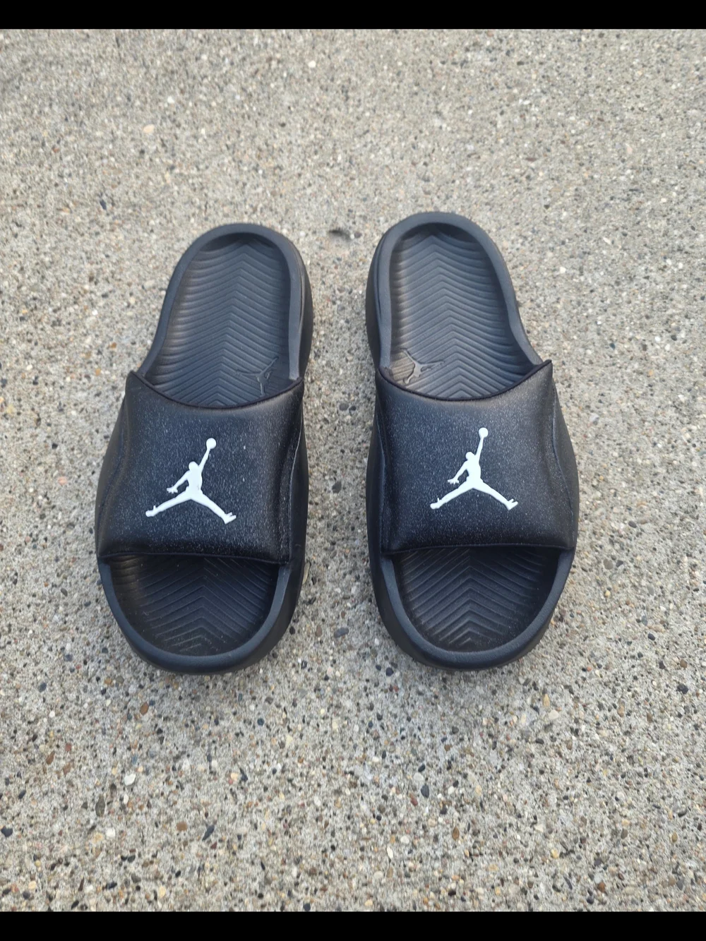 Jordan Black Slide Sandals Jumpman Logo Youth Boys 7